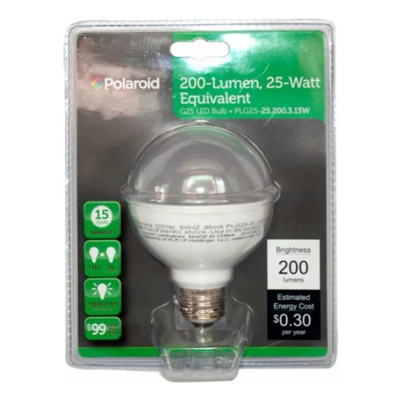 Polaroid Foco Bombilla Decorativa Globo G25 200 Lúmenes Polaroid 25wt