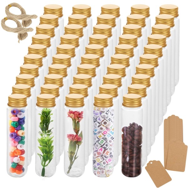 LDHHYH 50 Pack 80ml / 2.8oz Clear Plastic Test Tubes