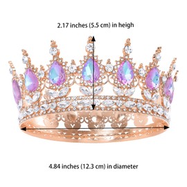 Feltent Queen Crown for Women Crystal Tiara for Girl Rhinestone Wedding Headband for Bride Hair Accessories for Costume Birthday Party Prom