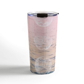Society6 Emanuela Carratoni Moontime on The Beach Travel Mug, 20oz, Moontime on The Beach