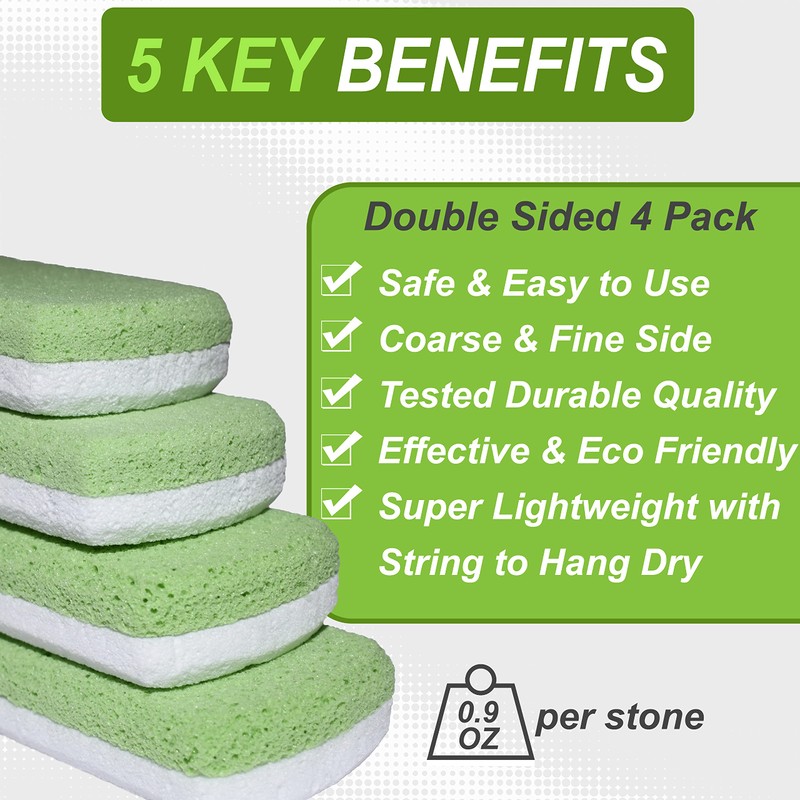 Dr. Entre's Pumice Stone for Feet 4 Pack: Callus Remover,