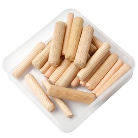 Luckious 21 Pcs Assorted Dowels, Wooden Legs Wooden Joints, Hardwood Groove Plugs, Furniture Woodworking Groove Recessed Plugs for Crafts (6mm 8mm 10mm)