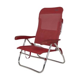 Crespo Silla-cama Playa 6 pos.Dural.(Multifibra) Red