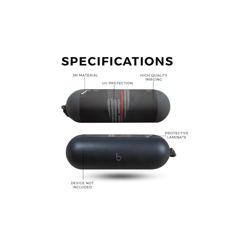 Speaker Skin Compatible with Beats Pill (2024) - Thin Red