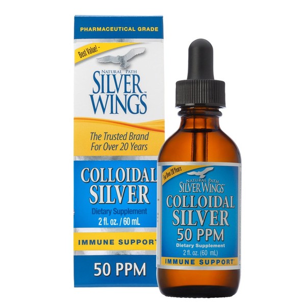 Natural Path Silver Wings Colloidal Silver 50 PPM, 2oz Dropper
