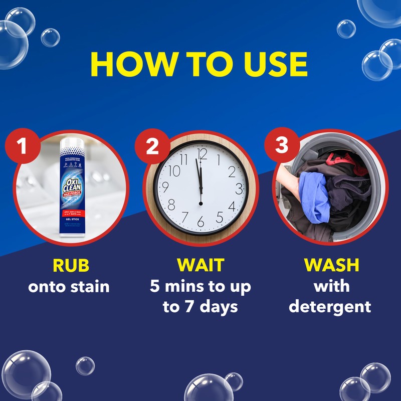 OxiClean Max Force Laundry Stain Remover Gel Stick, 6.2 fl