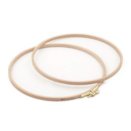 Nurge Premium Natural Beech Wood Round Quilt 8 mm Embroidery Hoop (16cm-6 ¹⁹/₆₄ inch)