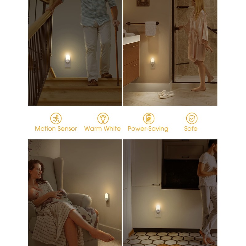 L LOHAS LED Motion Sensor Night Light, Motion Activated Night