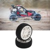 2PCS RC Racing Tire Plastic Wheel Hub and Rubber Tire
