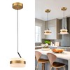 DANSEER Mid Century Modern Gold LED Pendant Light, Mini Hanging