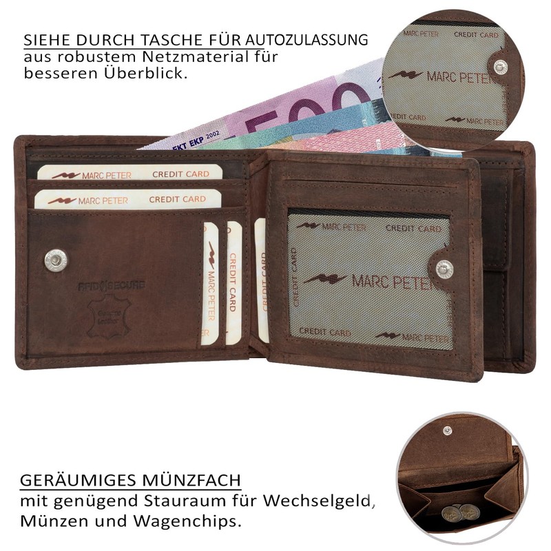 Marc Peter® Hanover Genuine Leather Wallet | Wallet for Men