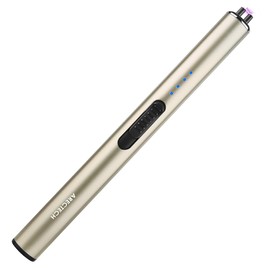 ARECTECH Electric Candle Rechargeable Lighter Arc Plasma Lighter for Candle Kitchen Camping Christmas Type-C Gold