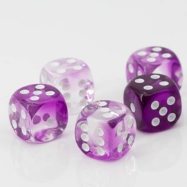 WeLoveBeads W6 Cube Crystal Purple / White - Made in Germany - Pack of 5