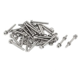 TA-VIGOR 30Pcs M2.5 x 25mm Screw Assortment Kit, 304 Stainless Steel Phillips Pan Head Bolt Screw Nut Washer for Professionals, Amateurs, Landlords, Repairmen, Wood Furniture Appliances and DIY