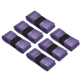PATIKIL 43.3 Inch Tennis Racket 6 Pack PU Stretchy Non-Slip Absorbent Sweat Purple
