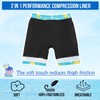 Aueyan Boys Compression Swim Shorts Tropical Board Shorts Teens Boy