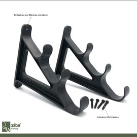 Zite Fishing Rod Wall Mount Set, Rod Holder for Wall Mounting, Horizontal Rod Racks (3 Pairs)