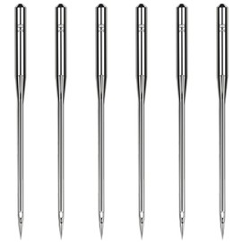 60PCS Universal Regular Sewing Machine Needles, Size 100/16 110/18 Heavy Duty Machine Needles for Thick Fabric Leather Embroidery Jeans, Compatible with Home Sewing Machine Needles