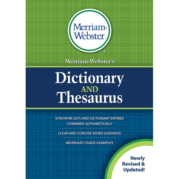 Merriam-Webster's Dictionary and Thesaurus, Newest Edition, Hardcover