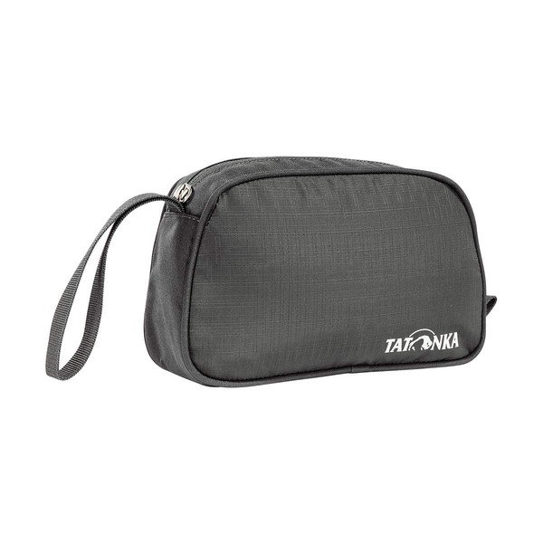Tatonka Small Cosmetic Bag with Carrying Strap and Three Additional Flat Pockets, Titanium Grey, 1,5 Liter (23 x 13 x 8 cm)