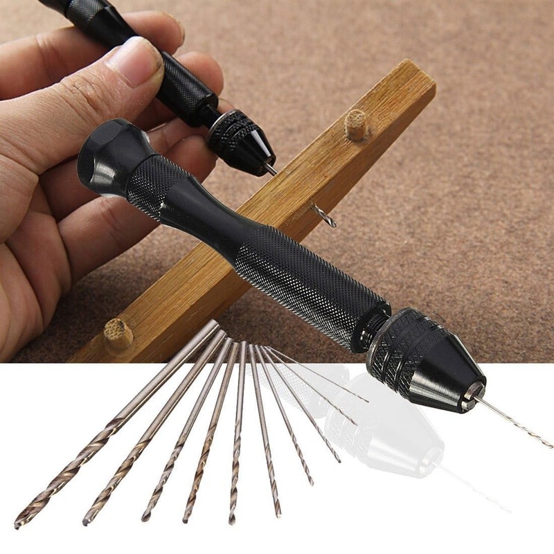 Takelablaze Pin Vise Small Hand Drill 49pcs Hand Drill Bits