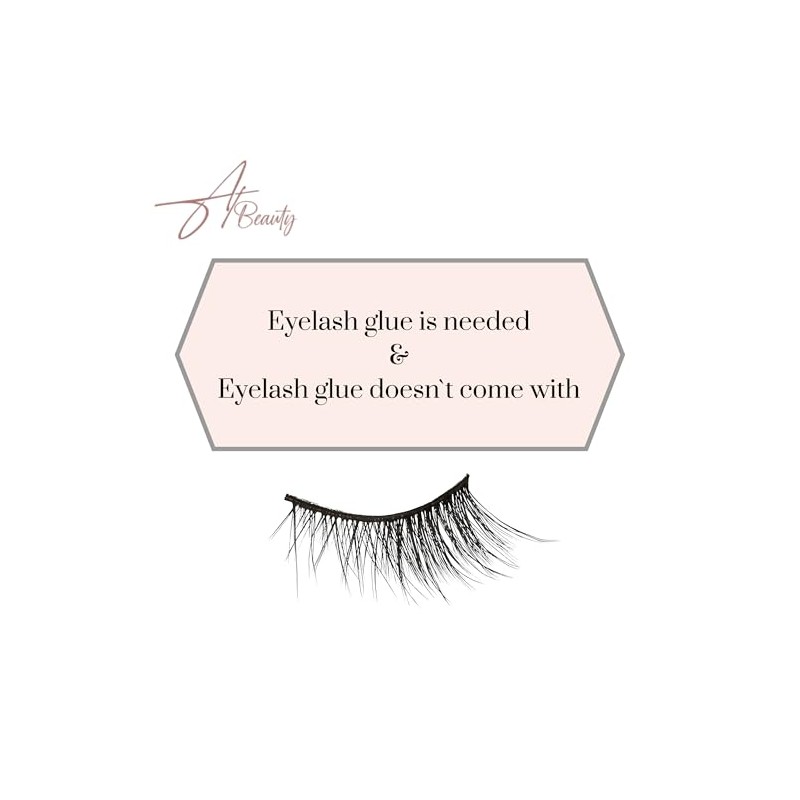 AT Beauty False Eyelashes – Lifted & Wide Eye Effect,