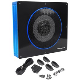 Rockville RW8CA 8" 600 Watt Low Profile Under-Seat Active Powered Car Subwoofer