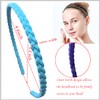 12pcs 6mm Thin Headbands for Girls Women Plastic Pigtail Sytle