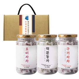 Sanhaerang Schisandra Schisandra and Macmundong Goji berry triangular tea bag 3-piece set Summer traditional tea gift set / 산해랑 오미자 맥문동 구기자 삼각티백 3종 세트 여름 전통차 선물세트