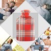 Hot Water Bottle with Beautiful Fleece Print Soft Cover Premium