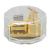 Music Box Polygon Shape Transparent Golden Relaxing Acrylic Metal Clear