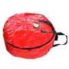 Christmas Wreath Storage Bag PE Woven Fabric Dustproof Round Red