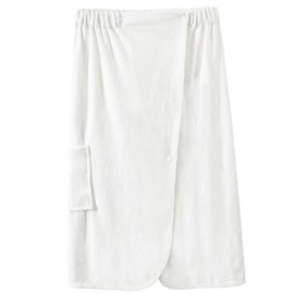 Vislivin Towel Wrap Robe for Women shower wrap robe Bath Body Towel Wrap bathrobe with Adjustable Snap Closure White XL