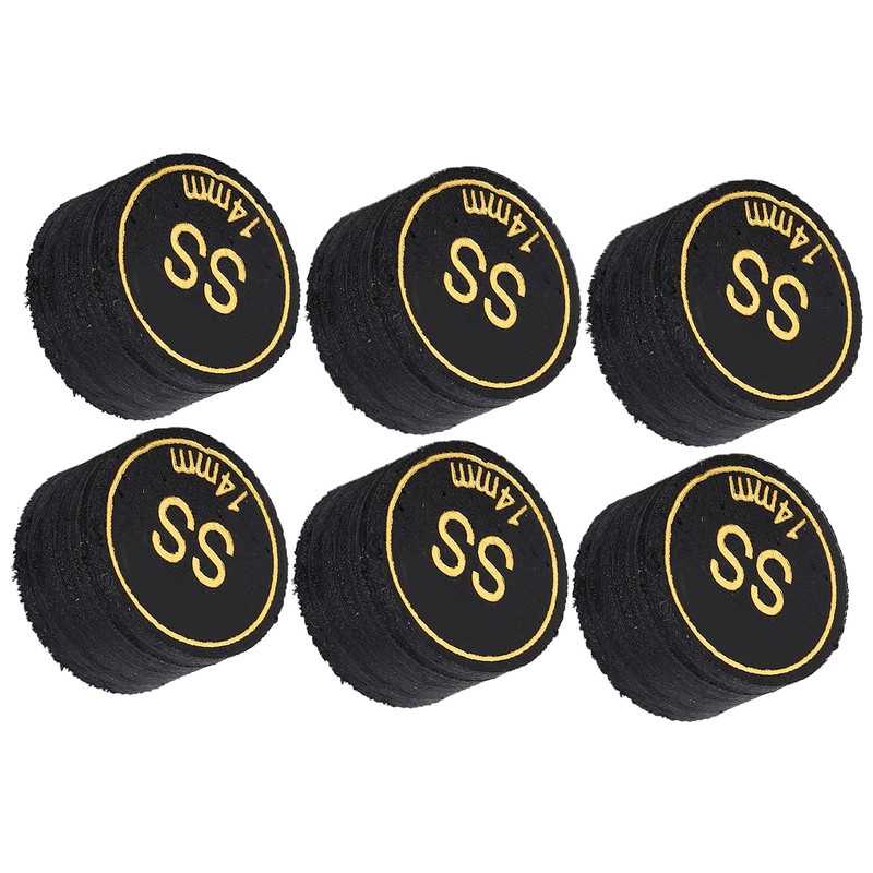 6pcs Pool Cue Tips Professional Multi Layers Billiard Pool Cue