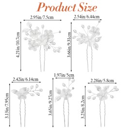 5 Pcs Wedding Hair Accessories Brides Prom Hair pieces