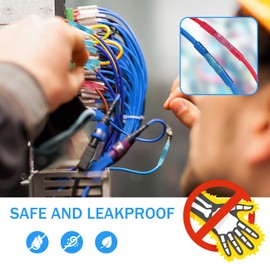 Kuject Crimp Connector Set of 100 Cable Connectors Butt Connector Waterproof Shrink Connector 10-22 AWG Butt Connector