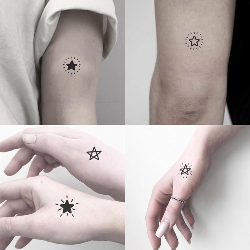 Oottati Small Cute Temporary Tattoo Sticker Set of 2 -