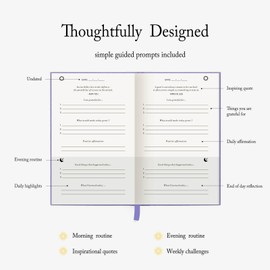 The Gratitude Journal - for More Mindfulness, Happiness, Positive Vibes, Affirmations, Productivity, and Self Reflection -Undated Daily Journal