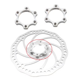 Generic 2 Pcs Bike Bicycle Freewheel Threaded Hubs Disk Disc Brake Rotor Aluminium Alloy 6 Bolt Flange Adapter Hub Conversion Adapter 44mm/1.73 Inch Cycling Accessories, silvery, zxcdslw001