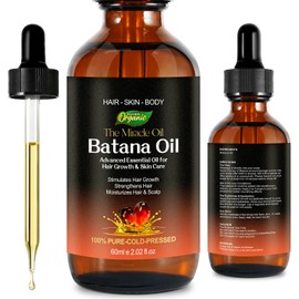 Batana Oil for Hair Growth, Natural Unrefined Batana Oil for Hair Growth, Nourish Scalp and Reduce Hair Loss Hair Oils, Essential Oils for Eyelashes, Eyebrows, Face, Skin Care, Body Massage,-60ml