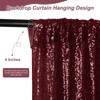 Burgundy Sequin Backdrop 4 Pcs 2ftx8ft Glitter Backdrop Curtains Birthday