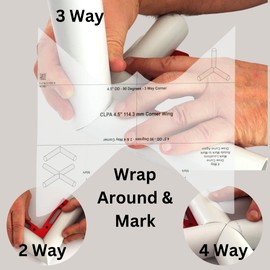 CLPA 4 1/2" Right Angle Corner Wing Master: Ultimate Pipefitter and Welding Tool, Precision Pipe Corner Template & Cutting Guide for Cutting Ninty Degree Corners Two Way, Three Way and Four Way