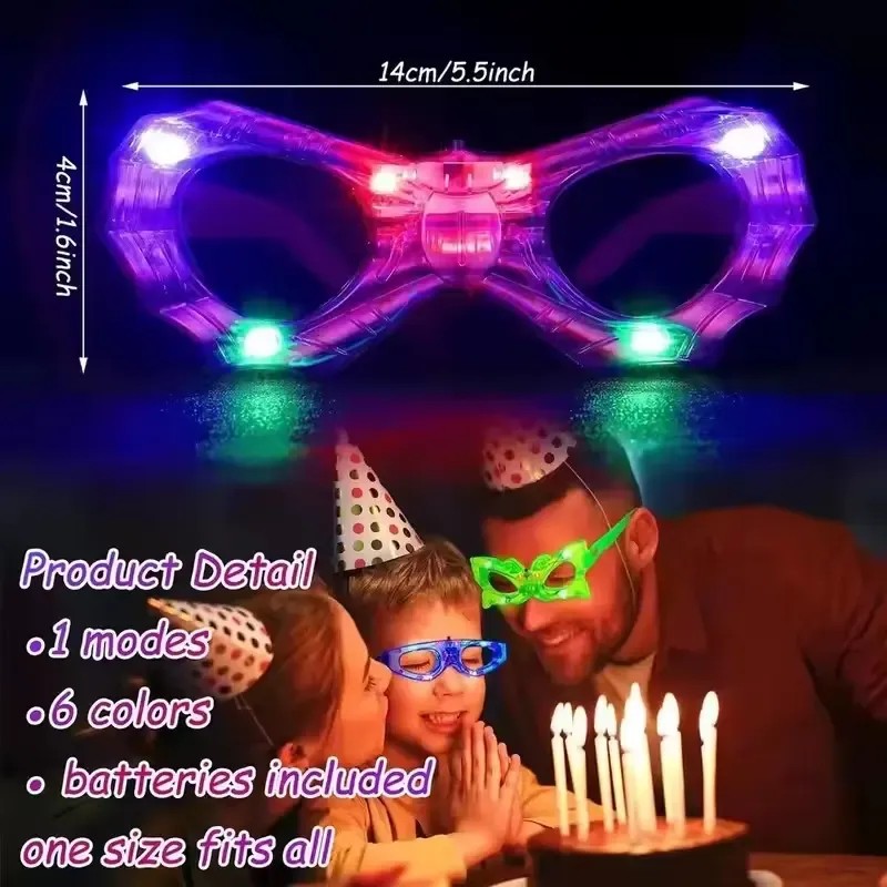 Gafas De Fiesta Luminosas Led Que Brillan En Navidad