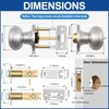 AEEKEL 10 Pack Privacy Door Knob, Brushed Nickel Door Knobs