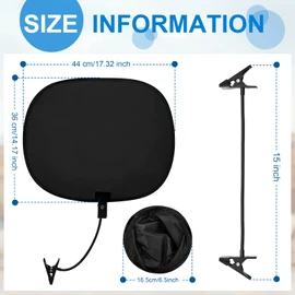 2 Pcs Laptop Sun Shade, Laptop Visor for Working Outside Flexible and Adjustable Clips Shade Cover for Laptop Computers Beach Chairs, Pets and Strollers