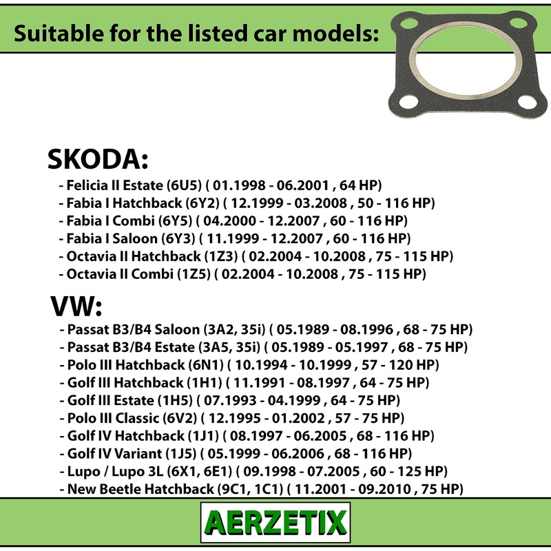 AERZETIX - C66995 - Gasket, Exhaust Pipe - Engine Side