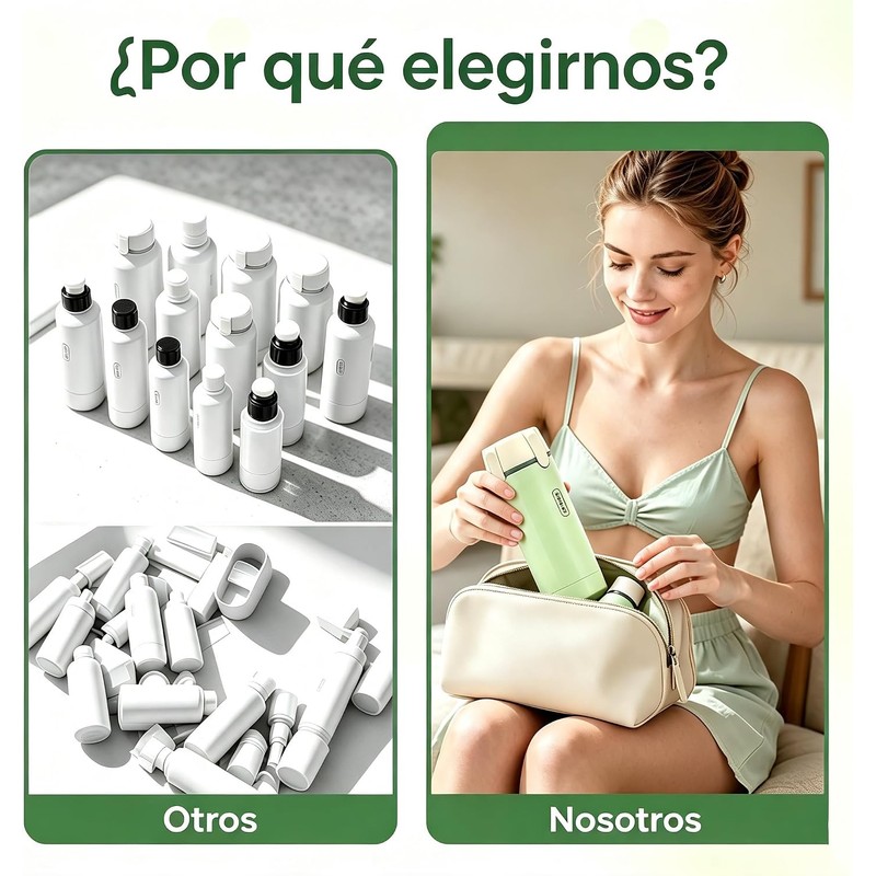Dispensador de Viaje 4 en 1 para Gym, Campamento y