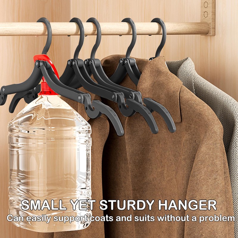 KaKuLan 12 PCS Travel Hangers Portable Foldable Clothes Drying Rack