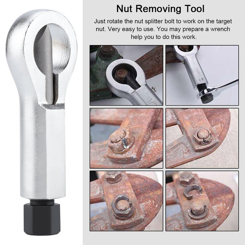 Nut Splitter, Manual Nut Breaker Cracker Remover Extractor Tool Heavy