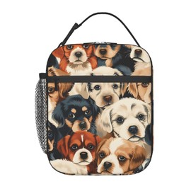 VANZEV Cute Lunch Box for Adults Women Girls Boys Kids Dog Lunch Box Insulated Cooler Reusable Lunch Bag Container Gifts for Work Office Picnic Travel School